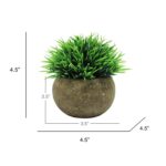 4.5″ Artificial Mixed Greenery Topiary Small Plant in Pot - Chic Decora