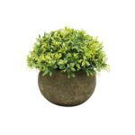 4.5″ Artificial Mixed Greenery Topiary Small Plant in Pot - Chic Decora