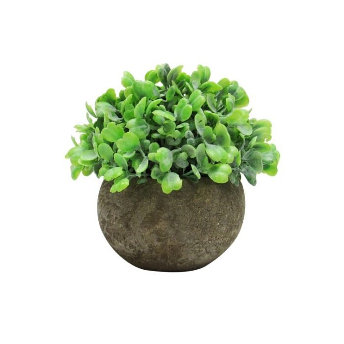 4.5″ Artificial Mixed Greenery Topiary Small Plant in Pot - Chic Decora