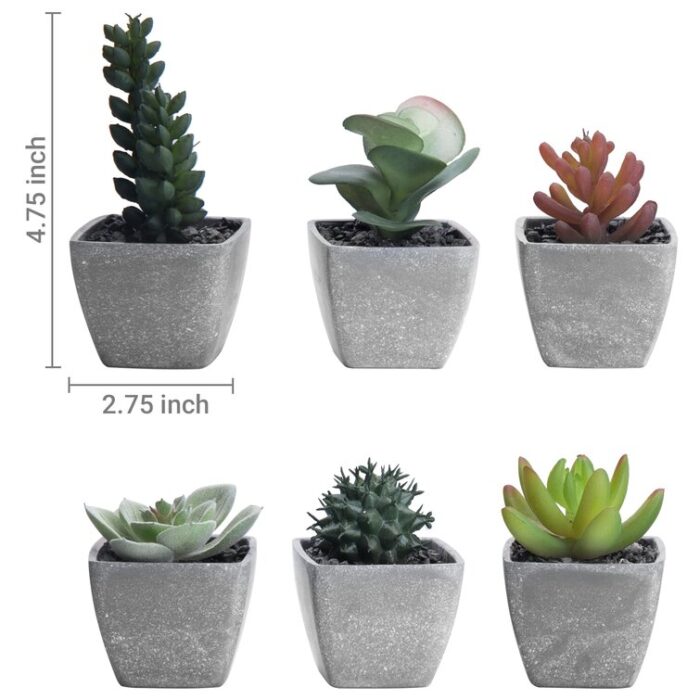 4.72” Faux Plant in Pot - Chic Decora