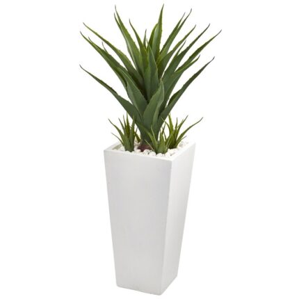 40” Artificial Agave Plant in Planter - Chic Decora