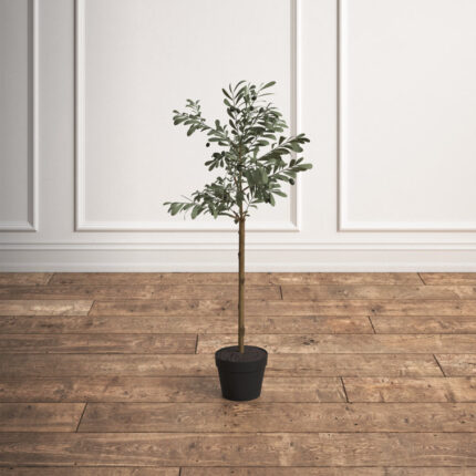 42” Faux Olive Tree Plant in Pot - Chic Decora