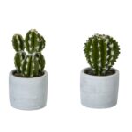 4” Faux Succulent Plant in Cement Pot - Chic Decora