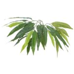 4′ Artificial Mango Bush, Square Willow Basket. - Chic Decora