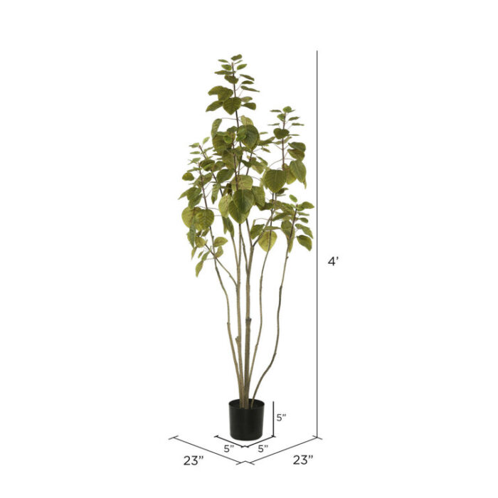 4′ Artificial Potted Cotinus Coggygria Tree - Chic Decora