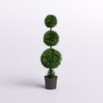 4′ Artificial Triple Ball Green Cedar Topiary. - Chic Decora