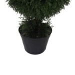 4′ Artificial Triple Ball Green Cedar Topiary. - Chic Decora