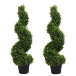 34” Faux Topiary in Ceramic Planter - Chic Decora