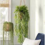 20” Faux Ivy Plant in Wicker Basket - Chic Decora