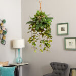 46” Faux Fern Plant in Wood Basket - Chic Decora