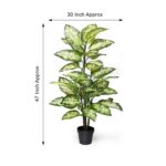 47” Faux Foliage Plant in Pot - Chic Decora