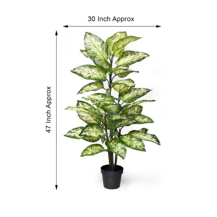 47” Faux Foliage Plant in Pot - Chic Decora