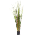 17” Grass in Glass Decorative Vase - Chic Decora