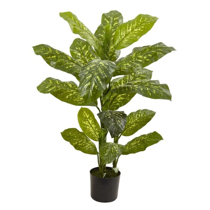 48” Faux Banana Leaf Plant in Pot - Chic Decora