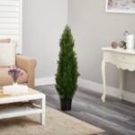 48” Faux Cedar Topiary in Pot Liner - Chic Decora