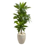 48” Faux Foliage Plant in Ceramic Planter - Chic Decora