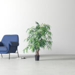 48” Faux Mango Plant in Pot Liner - Chic Decora