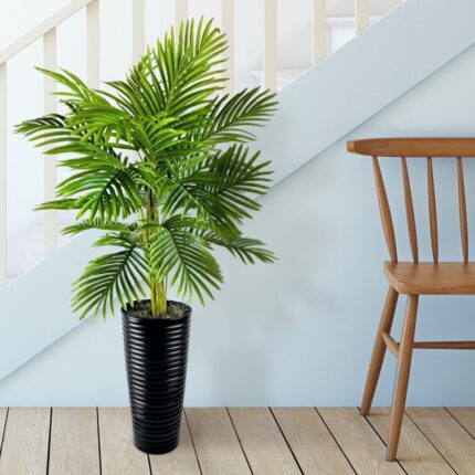 48” Faux Palm Plant in Metal Pot - Chic Decora