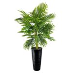 48” Faux Palm Plant in Metal Pot - Chic Decora