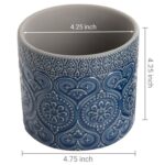 4 Inch Embossed Ceramic Tabletop Vase - Chic Decora