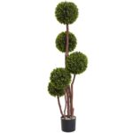 4ft. Boxwood Topiary Tree UV Resistant (Indoor/Outdoor) - Chic Decora