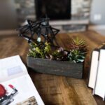 5.25” Faux Succulent Plant in Wood Planter - Chic Decora