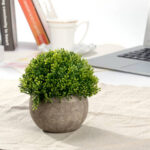 5.1” Faux Boxwood Topiary in Planter - Chic Decora