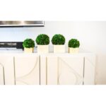 5.5” Faux Boxwood Topiary - Chic Decora