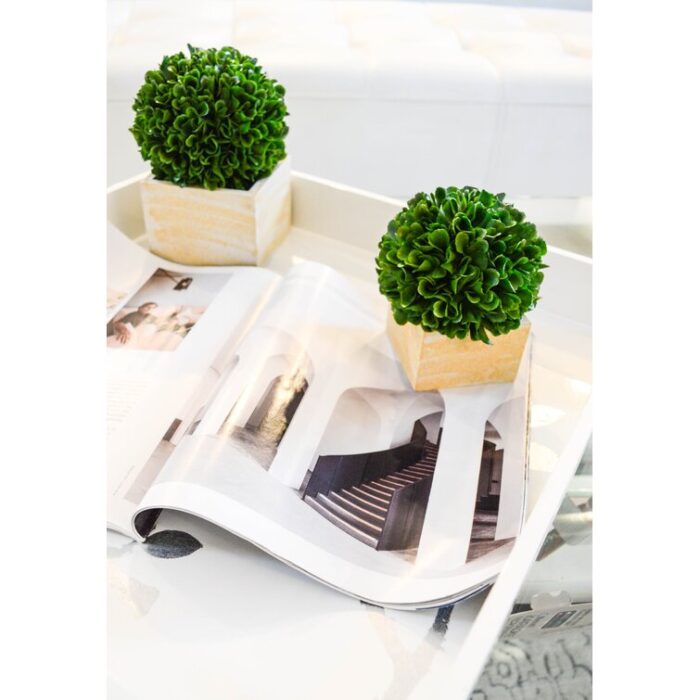 5.5” Faux Boxwood Topiary - Chic Decora