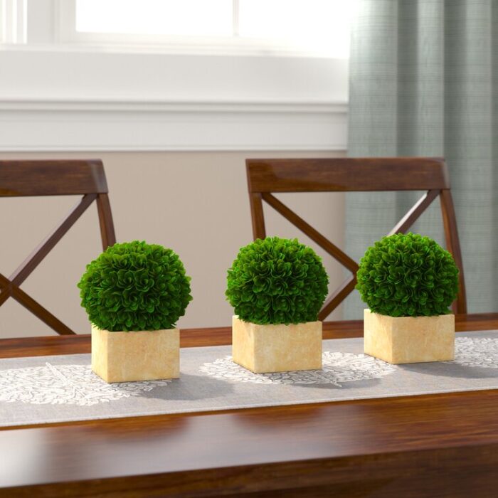 5.5” Faux Boxwood Topiary - Chic Decora