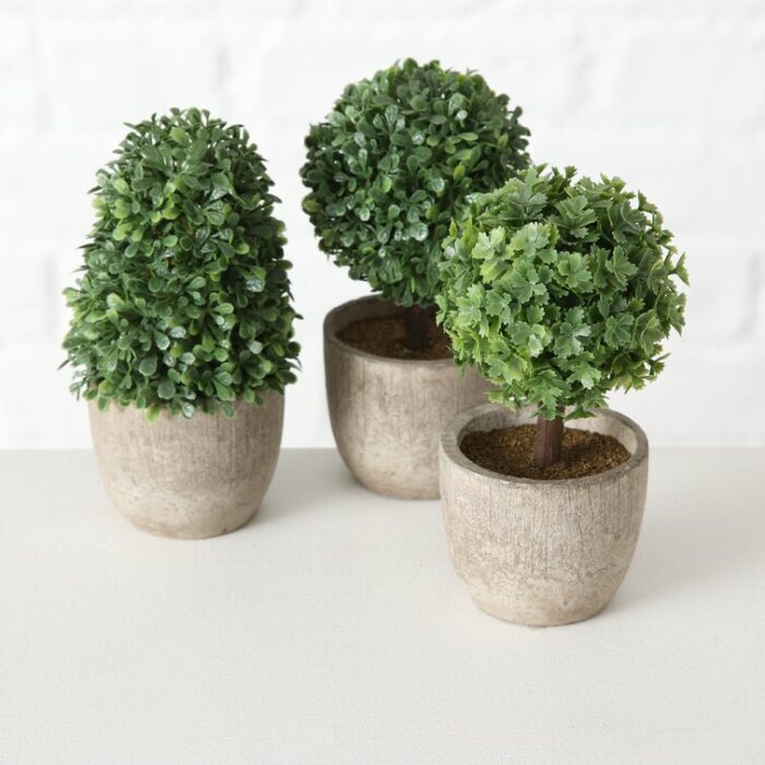 5.5” Faux Boxwood Topiary in Pot - Chic Decora