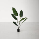 50” Faux Banana Leaf Plant in Pot - Chic Decora