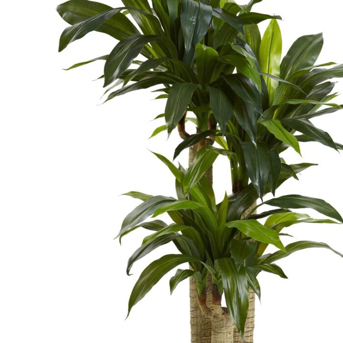 54” Faux Foliage Plant in Wood Decorative Vase - Chic Decora