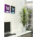 56″ Artificial Faux Dracaena Foliage Spider Plant in Planter - Chic Decora