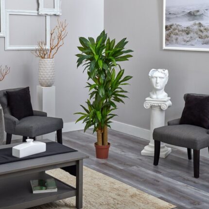 57” Faux Dracaena Plant in Planter - Chic Decora