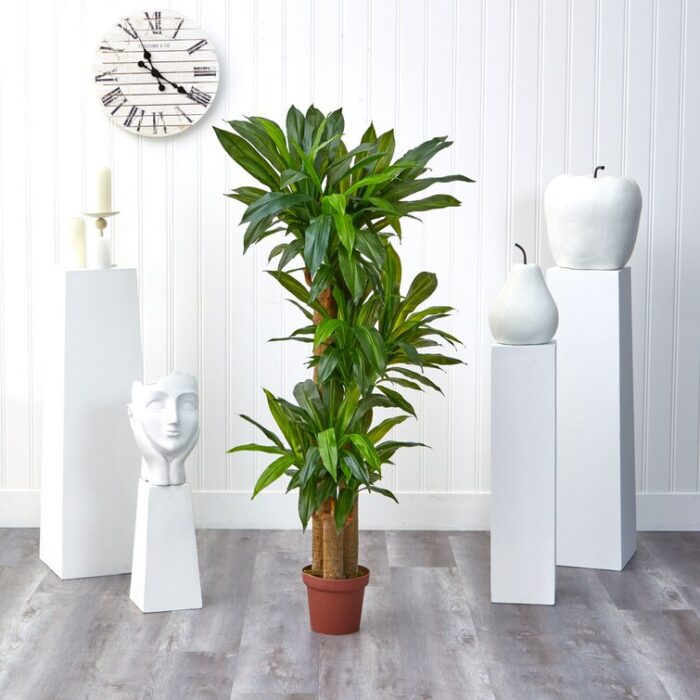 57” Faux Dracaena Plant in Planter - Chic Decora