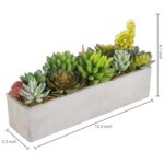 6.1” Faux Succulent Plant in Cement Pot - Chic Decora