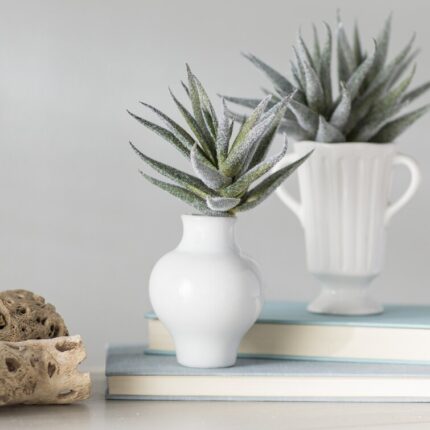 2.5” Faux Succulent Plant in Stone Pot - Chic Decora