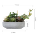 6.88” Faux Succulent Plant in Cement Pot - Chic Decora