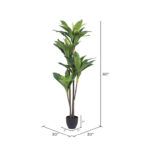 60″ Artificial Real Touch Dracaena. - Chic Decora