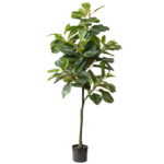 60” Artificial Fiddle Leaf Fig Plant In Pot - Chic Decora