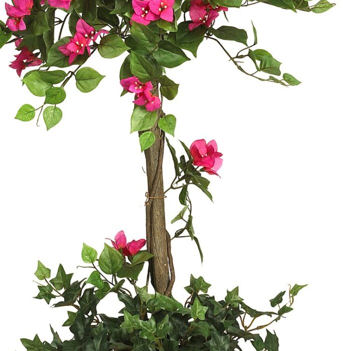 60” Faux Flowering Topiary in Planter - Chic Decora