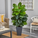 Pembroke 50” Faux Foliage Plant in Wood Decorative Vase - Chic Decora