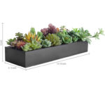 6” Faux Succulent in Wood Planter - Chic Decora