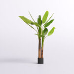 64″ Artificial Banana Leaf Plant in Pot - Chic Decora