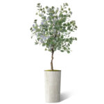 66” Faux Eucalyptus Plant in Planter - Chic Decora