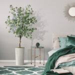 66” Faux Eucalyptus Plant in Planter - Chic Decora