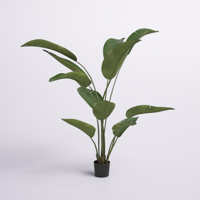 69.5” Faux Bird Of Paradise Plant in Pot - Chic Decora