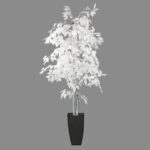 72” Faux Ficus Plant in Metal Pot - Chic Decora