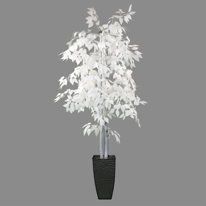 72” Faux Ficus Plant in Metal Pot - Chic Decora